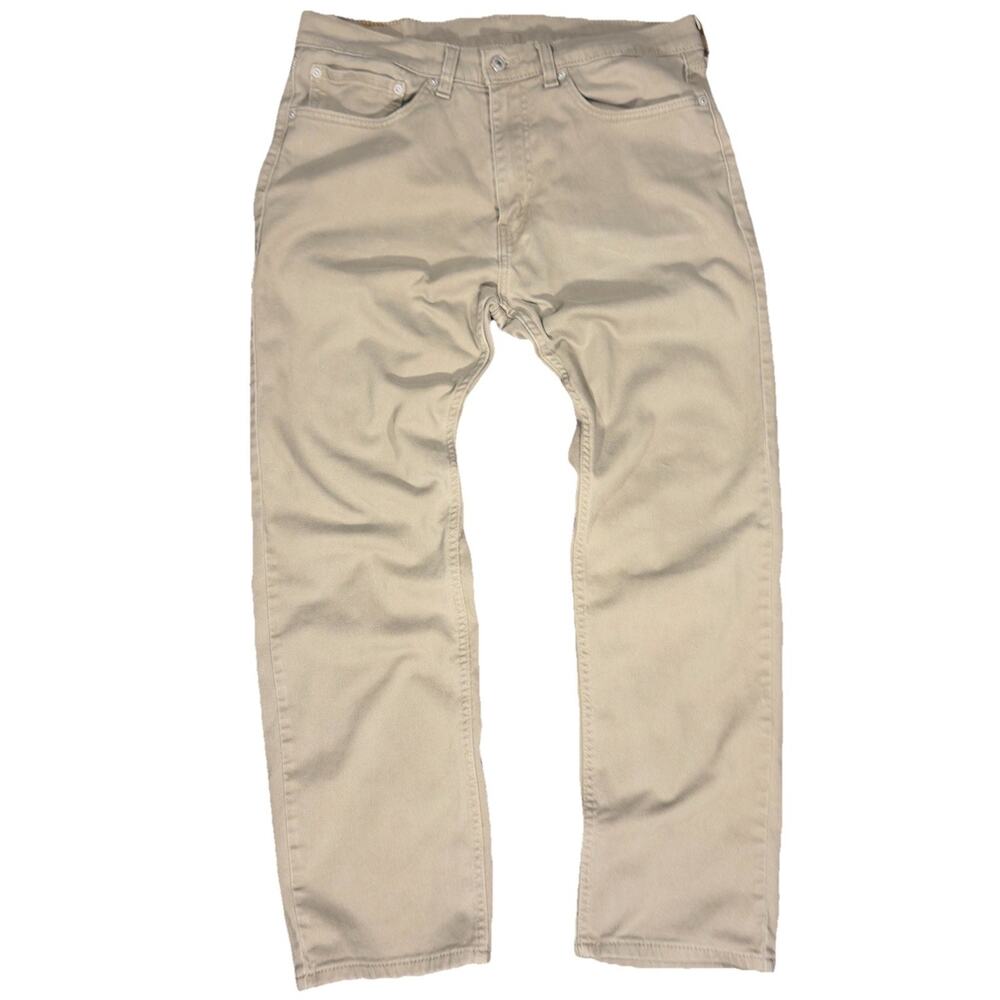 Levi's 505 Regular Fit Straight Leg Pants Men’s 34x30 Khaki Tan Chinchilla
